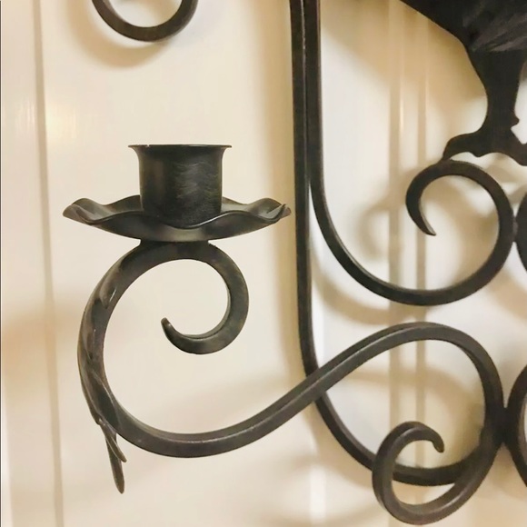 SLAH Rustic Rooster Candle Sconce Iron New No Box - Picture 3 of 7